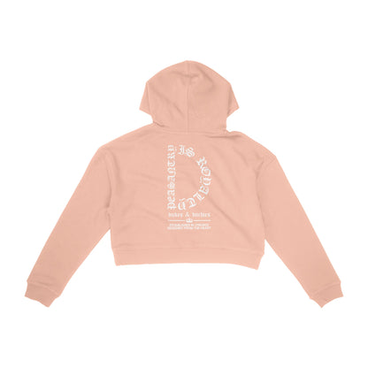 D Cropped Hoodie - Dukes & Duchies - hoodies - pink