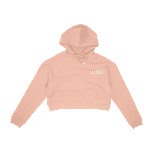 D Cropped Hoodie - Dukes & Duchies - hoodies - pink