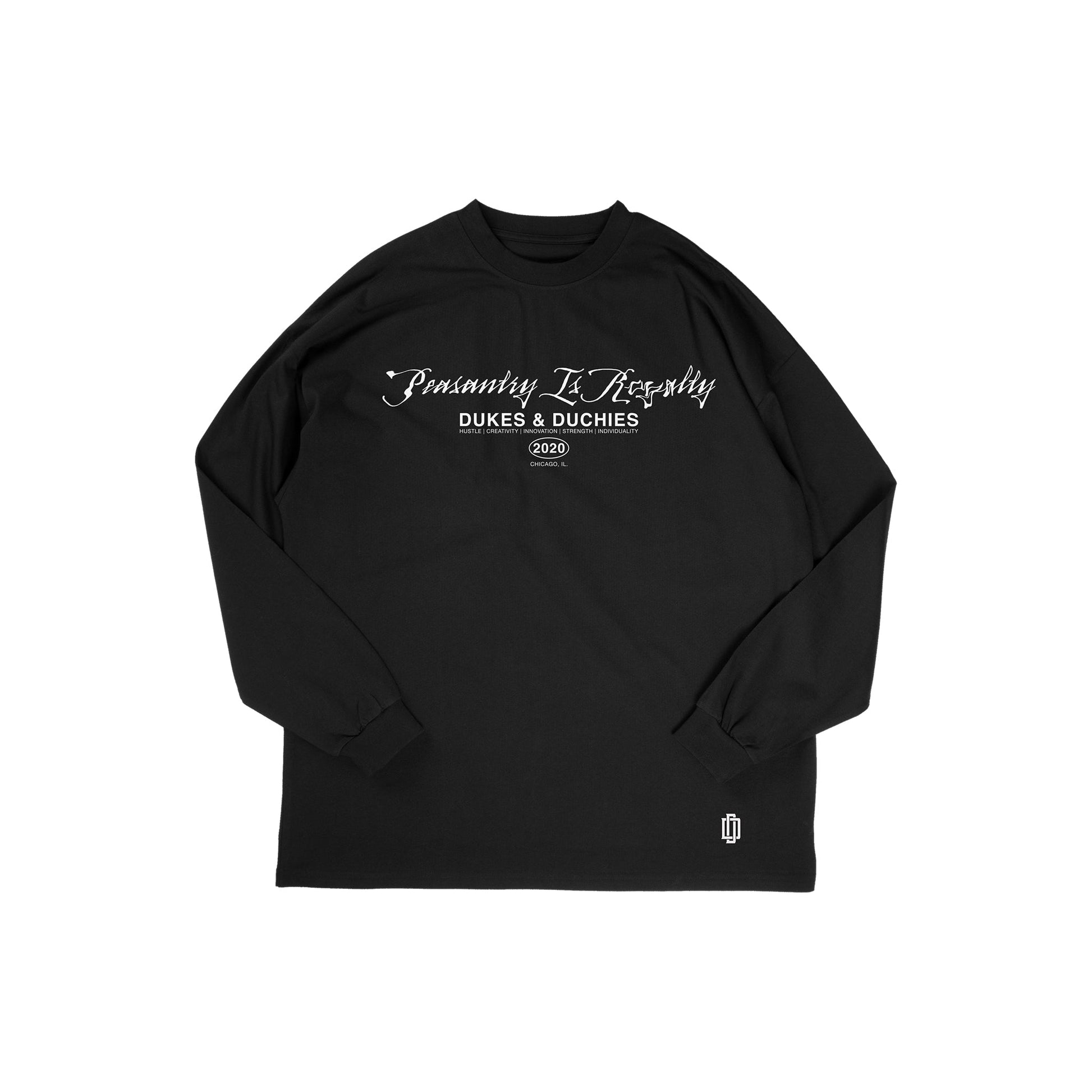 P.I.R. Premium LS Tee - Dukes & Duchies - Long Sleeve - S - Black - 